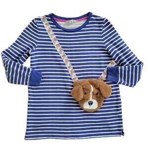 Mini Boden Blue Striped Dog Pocket Tunic